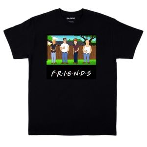Black King of The Hill Graphic 'Friends' Style Men’s T-Shirt